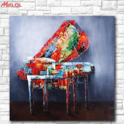 Huge Pop art Piano Oil Painting Wall Art Paiting Canvas Paints Home Decor Abstract Print Painting Modern Wall Decor No Frame