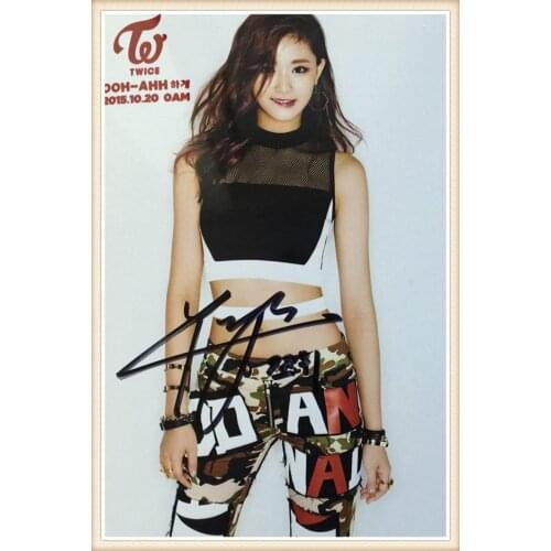 TWICE Tzuyu autographed Like OOH-AHH signed original photo 4*6 inches chinese singer gifts collection freeshipping 02.2016 1