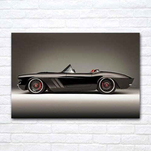 Corvette Classic Car Poster Wall Art Pictures Canvas Painting for Bedroom Living Room Home Decoration