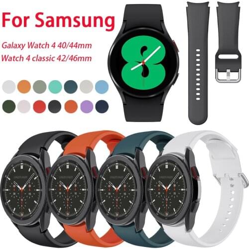 Silicone Watch Band for Samsung Galaxy Watch 4 40mm 44mm Sport Bracelet for Samsung Galaxy Watch4 Classic 46mm 42mm Strap bands