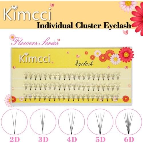 Kimcci Lashes 3 Lines Premade Volume Fans 3D/4D/5D/6D Lash Russian Volume Eyelash Extensions Pre made Lash Extension Faux Mink