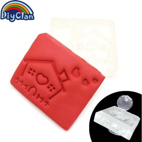 Handmade resin soap stamp custom DIY new resin seal Soap printed pattern cartoon house soap chapter Z0111FZ