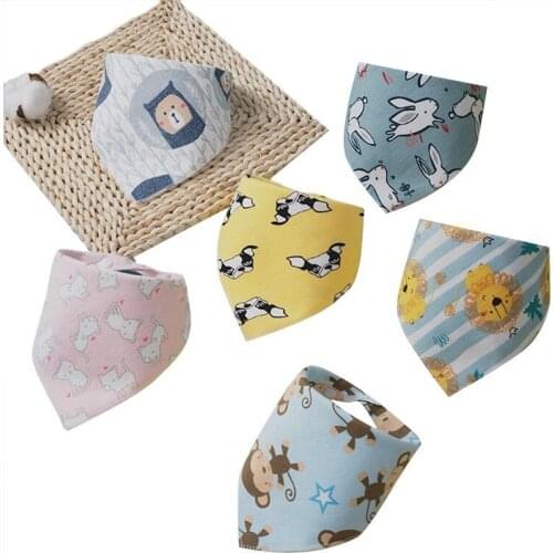 Dog Bandana Scarf Kawaii Pet Dog Accessories Personality Bear Rabbit Print Cartoon Pattern Cotton Plaid Washable Dog Bib Cat