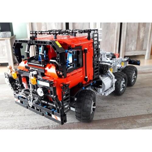 Technology Building Block moc-31099 Cross Country Big Wheel Car Remote Control Assembling RC Toy Parts Package Boy Gift