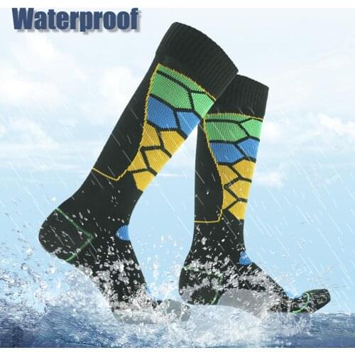 RANDY SUN Knee High Waterproof Socks Men Women Outdoor Sports Skiing Fishing Hunting Cycling Snowboarding Thermal Socks 1 Pair
