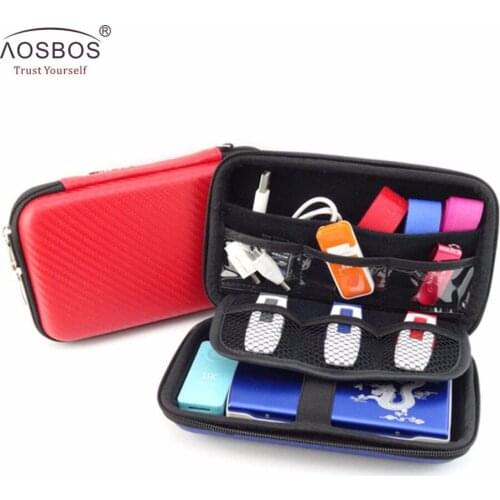 Waterproof Double Layer Portable Women Electronics Accessories Travel Bag Multifunction Hard Drive Data Cable Storage Organizer