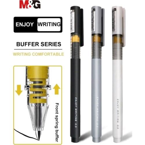 High Quality New Spring buffer Gel Pen 0.5mm 0.7mm Pen Writing Black for Office School Supplies Kids Stationery Pens