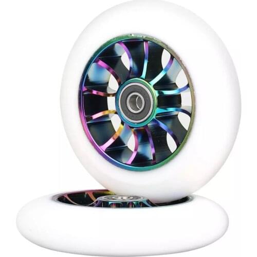 2pcs 110mm Scooter Wheels Pro Scooter Wheels 110mm Metal Scooter Wheels Replacement - Pro Scooter Wheels