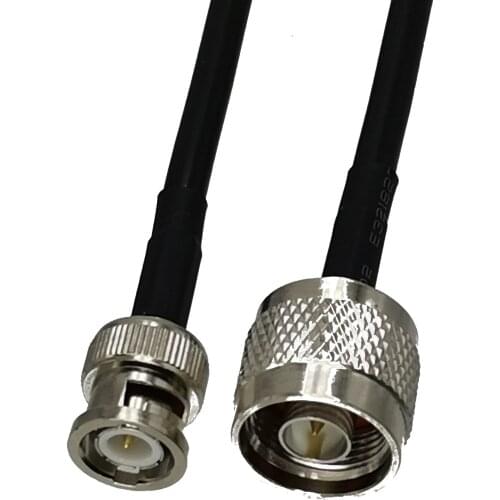 1pcs RG58 N Male Plug to BNC Male Plug RF Coaxial Connector Pigtail Jumper Cable New 6inch~5M