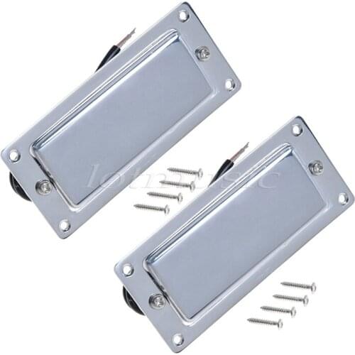 2Pcs Chrome Belcat Ferrite Pickup Humbucker Pickup Double Coil Pickup For Electric Guitar Replacement