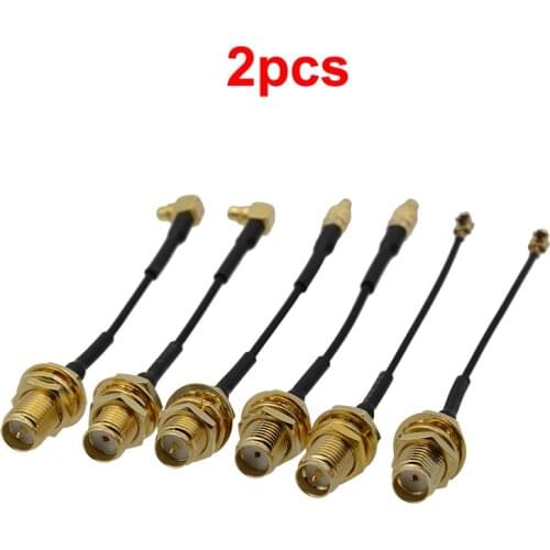 2pcs VT5804 5805 MMCX Straight/Bend IPEX to SMA/RP-SMA Female Antenna Connector Cable Extension Cord for RC FPV Drone Adapter