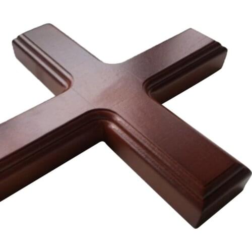 32cm Wood Jesus Christ Cross Wall Mounted Church Religious Prayer Hanging Decor 87HA