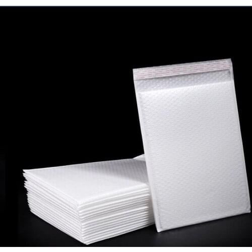 50pcs 16Sizes Gift Packaging Shipping Envelope With Bubble Padded Waterproof White Pearl Film Bubble Envelope Mailing Bags