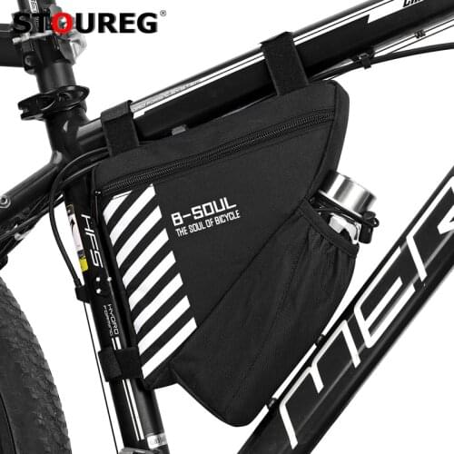 B-SOUL Waterproof Bicycle Bag Bike Triangle Bag for Bicycle Front Frame Bag MTB Bike Bag Cycling Top Tube Bag Bicycle Bottle Bag