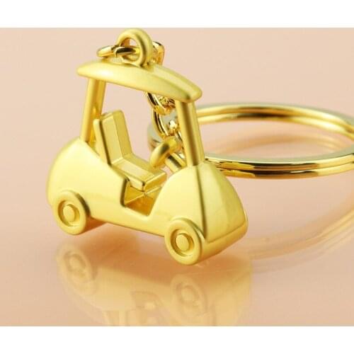3D Golf Course Viewing Tour Car Keychain Metal Pendant Keyring Sporting Goods Sports Gift For Souvenir Celebrity Party Key Ring