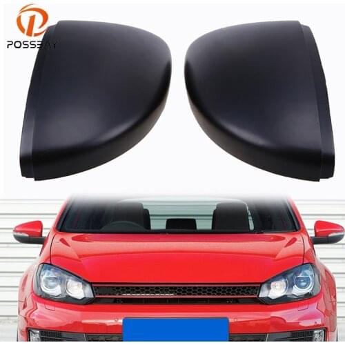 POSSBAY Fit for VW Beetle/CC/Eos/Jetta/Passat Auto Car Front Side Rear View Mirror Cover Trim Matte Black Car-styling Car-covers