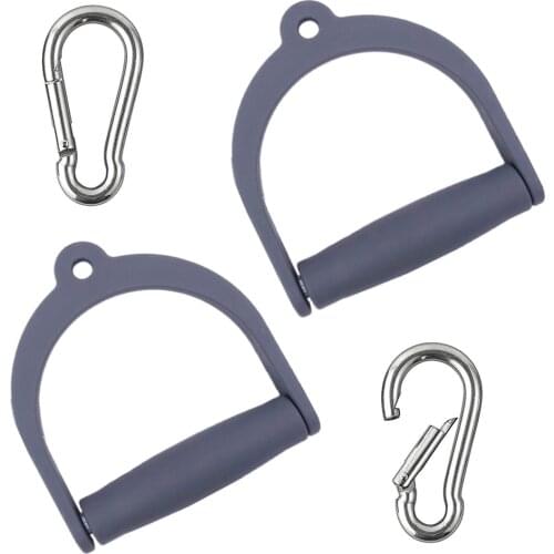 D Handle Pull Down Cable Attachment Set Tricep Grip Pulley Exercise Handles for Home Gym Crossfit Strength Training Equipment