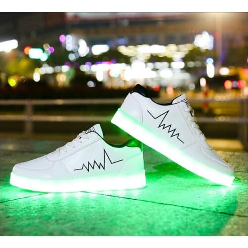 Electric syllable LED Shoes Luminous Sneakers with Lighted sole Women LED Shoes for Adult Party Gift