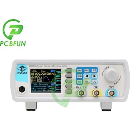 JDS6600 60MHz Digital Control DDS Dual-channel Arbitrary Waveform Functional Signal Generator Frequency Meter High Precision