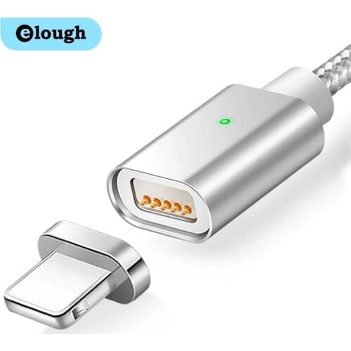Elough E04 Magnetic Charger Cable For iPhone 5 5s 6 6s 7 Plus Phones Fast Charge Max 2.4A Nylon Magnet Charger Data Cables Wire