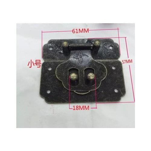 Hardware accessories gift box iron lock wooden box buckle DIY square box hasps