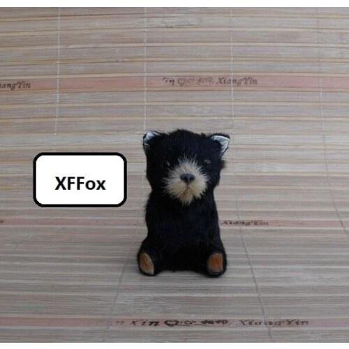 Mini simulation sitting bear model polyethylene&furs reallife black bear doll gift about 4.5x4x6.5cm xf2175