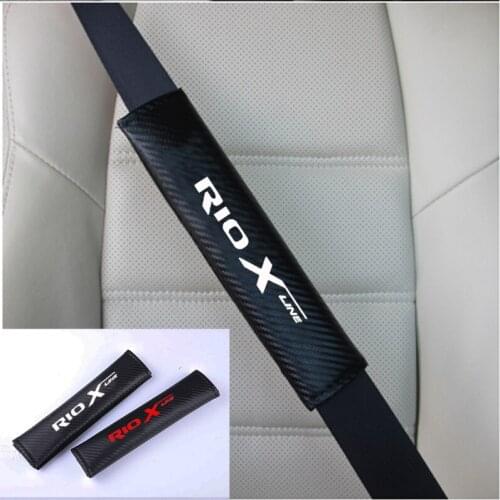 PU Fashion Car Seat Belt Cover Car Seat belt shoulder Pads for Kia Rio Rio x line