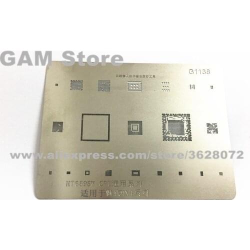 MT6595W CPU RAM BGA Stencil For Meizu MX4 Power Audio Wifi IC Soldering BGA Direct Heating Template G1138