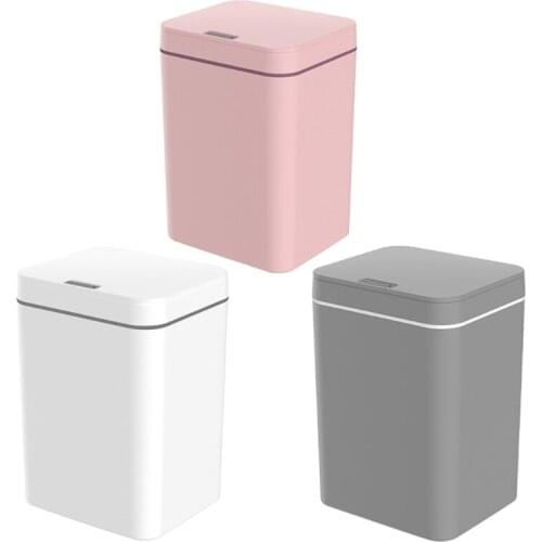 4 Gallon Trash Can Automatic Touchless Intelligent Induction Motion Sensor Waste Bin Kitchen Office Bathroom Waste Garbage Bin