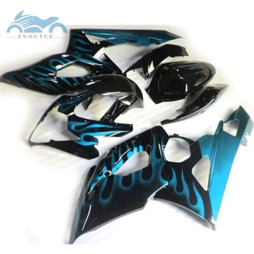 Fairing kit for Suzuki GSXR 1000 K5 K6 GSXR1000 2005 2006 motor sport fairings set GSX R1000 05 06 blue flames aftermark HQ32