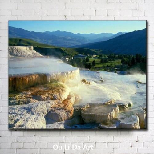 Pamukkale Turkey landscape canvas printings oil painting printed on canvas home wall art decoration pictures