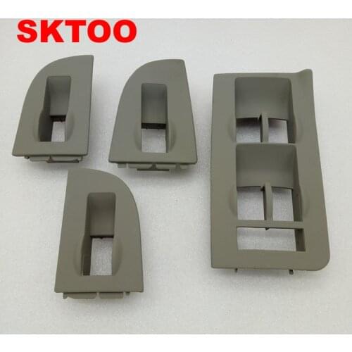 SKTOO 4PCS For Audi A4 A6 C5 lifter switch frame decorative frame mask frame (gray)