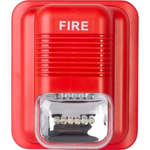 105dB LED Fire Alarm Siren Sound & Strobe Alert Horn Security System for Home Office Hotel Restaurant factory use