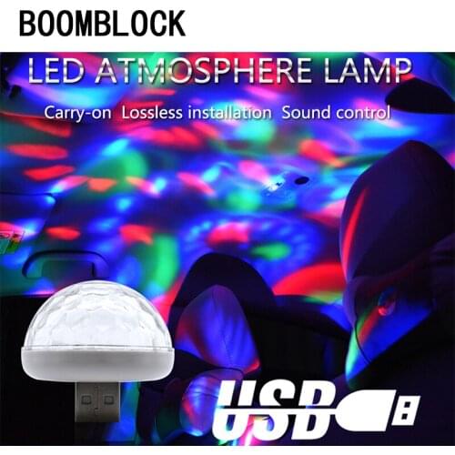 USB LED Projector Atmosphere Lamps For Renault Megane 2 Captur VW Golf 4 5 7 6 MK4 Honda Civic Accord RGB Light Accessories