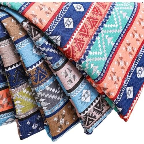 Wide 57" Jacquard Damask Chenille Upholstery Pouffe Sofa Fabric DIY Tablecloth Cover Covering Material Bohemian By the Metre