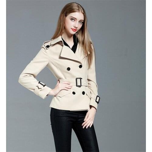 Spring Coat Women 2020 Autumn New Trench Coat Korean Fashion Slim Double Breasted Short Windbreaker coats Female Overcoat Women