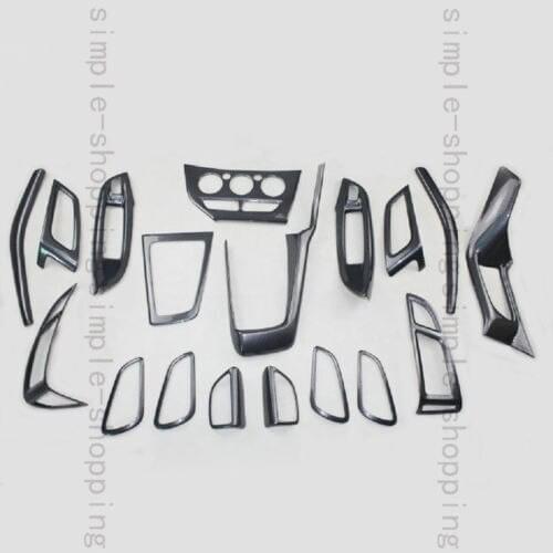 18pcs Inner Dash Full Kits Carbon Fiber Color Cover Trims For Ford Focus 2012