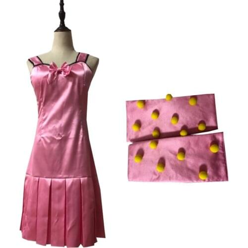 2019 Lucy Pendleton Cosplay Costume JoJos Bizarre Adventure Lucy Steel Dress With Sleeve Covers
