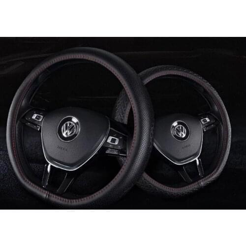 38CM Universal Car Steering Wheel Cover Leather Car steering sleeve Car Accessories Auto Steering-Weel covers Auto Upholstery