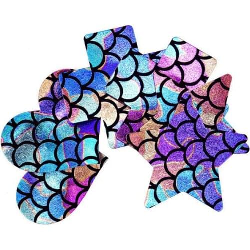 5 pairs/Bag Sexy women disposable adhesive nipples covers Ultra-thin fish scale sequins breathable invisible bra sticker