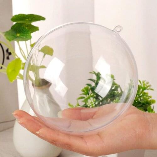 5pcs 3 To 7cm Hollow Plastic Transparent Christmas Ball Christmas Tree Pendant New Year 2022 Xmas Gifts Box Naivdad 2021 Decor