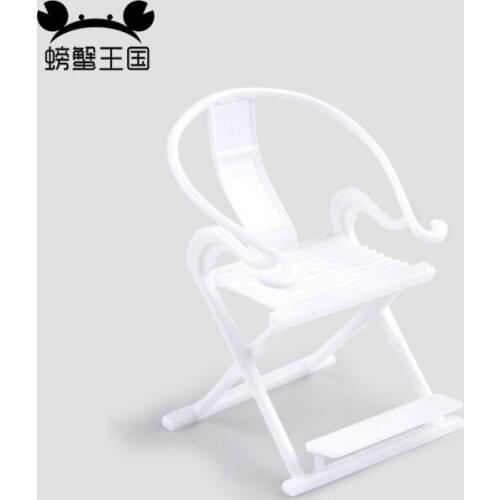 5pcs 1:25 Chinese Style Plastic Armchair Model Dollhouse Furniture Miniature Doll Accessories