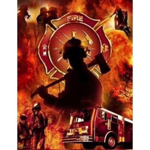 Diy 5D Diamond Painting Character Full Square 3D Diamond Crystal Embroidery Fireman Diamond Mosaic Home Decoration