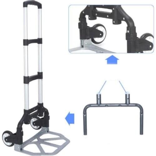 Aluminum alloy portable trailer shopping cart folding trolley luggage cart