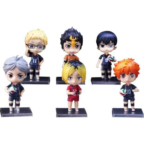 Anime Haikyuu!! figures 10cm 6pcs/lot Hinata Shoyo kageyama tobio PVC Action Figure Collection Kozume Kenma Model Toys Boys