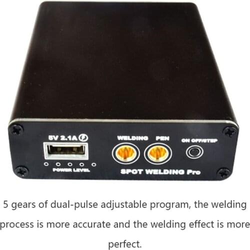 Spot welding Machine Type-C Recharging Interface Recharge Pal 2.1A Fast-recharge Function 5 Gears of Dual-pulse 18650 Battery