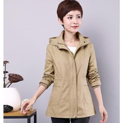 Casaco Feminino 2020 Short Trench Coat Womens Clothing Plus Size 4XL Coats Ladies Outcoat Abrigo Mujer Outwear KJ130