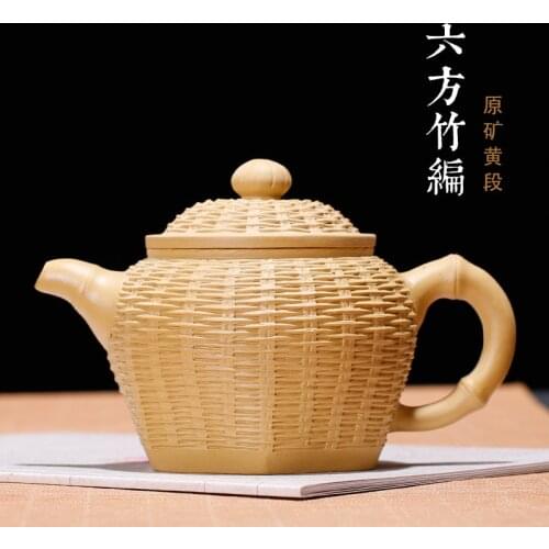 Ore section of mud bamboo pot of muddy party six-party teapot pure manual teapot a generation of new product on sale