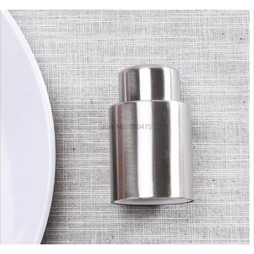 By dhl 100pcs Bottle Stopper Stainless Steel Red Wine Stopper Vacuum Sealed Red Wine Bottle Spout Liquor Flow Stopper Pour Cap