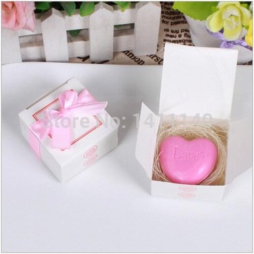 Elegant pink love heart mini scented soap wedding party gifts favors birthday party gifts baby show favors 10pcs/lot